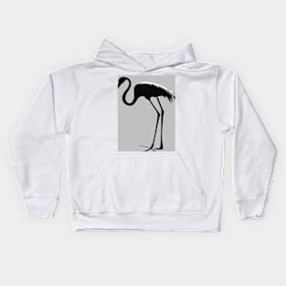 Flamingo Shadow Silhouette Anime Style Collection No. 136 Kids Hoodie